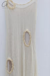 SWAYING 24 Autumn and Winter Crochet Splicing Suspender Long Skirt SW-SW24AW2L08-BAI White